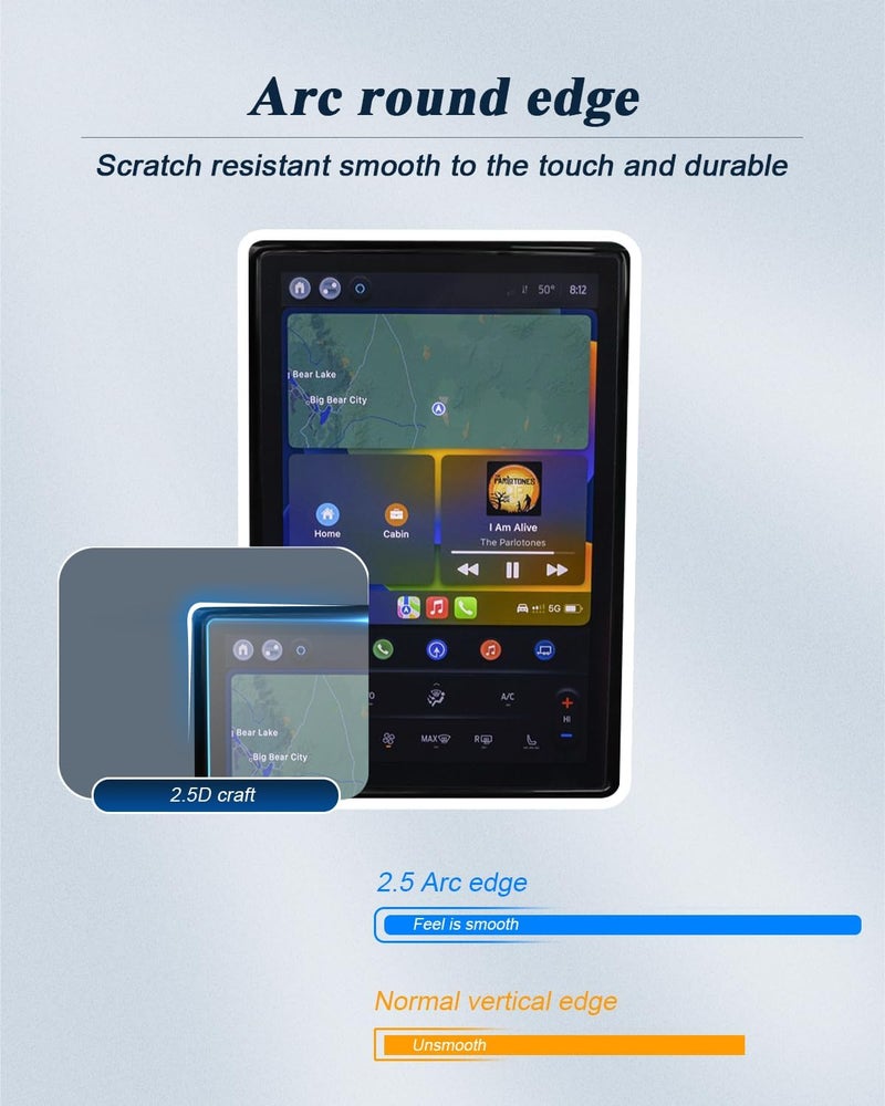 BIBIBO for 2024 2025 Ford Ranger Screen Protector 2023-2025 Ford Ranger LARIAT/Raptor 12" Display [Anti-Glare Scratch Resistant Ultra-Clear] Ford Ranger Accessories 2024 2025 Ranger (12-inch) - Image 3